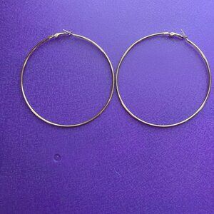 3/$12. Large Gold Toned Hoop Earrings